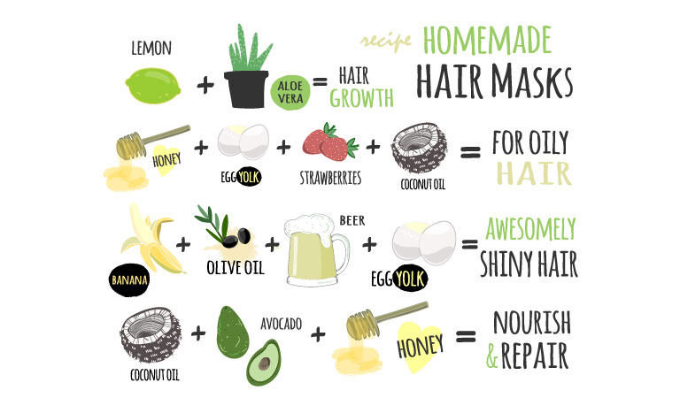 DIY hairmasks for hair fall control