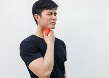 Swollen, red tonsils