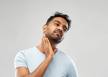Swollen neck lymph node
